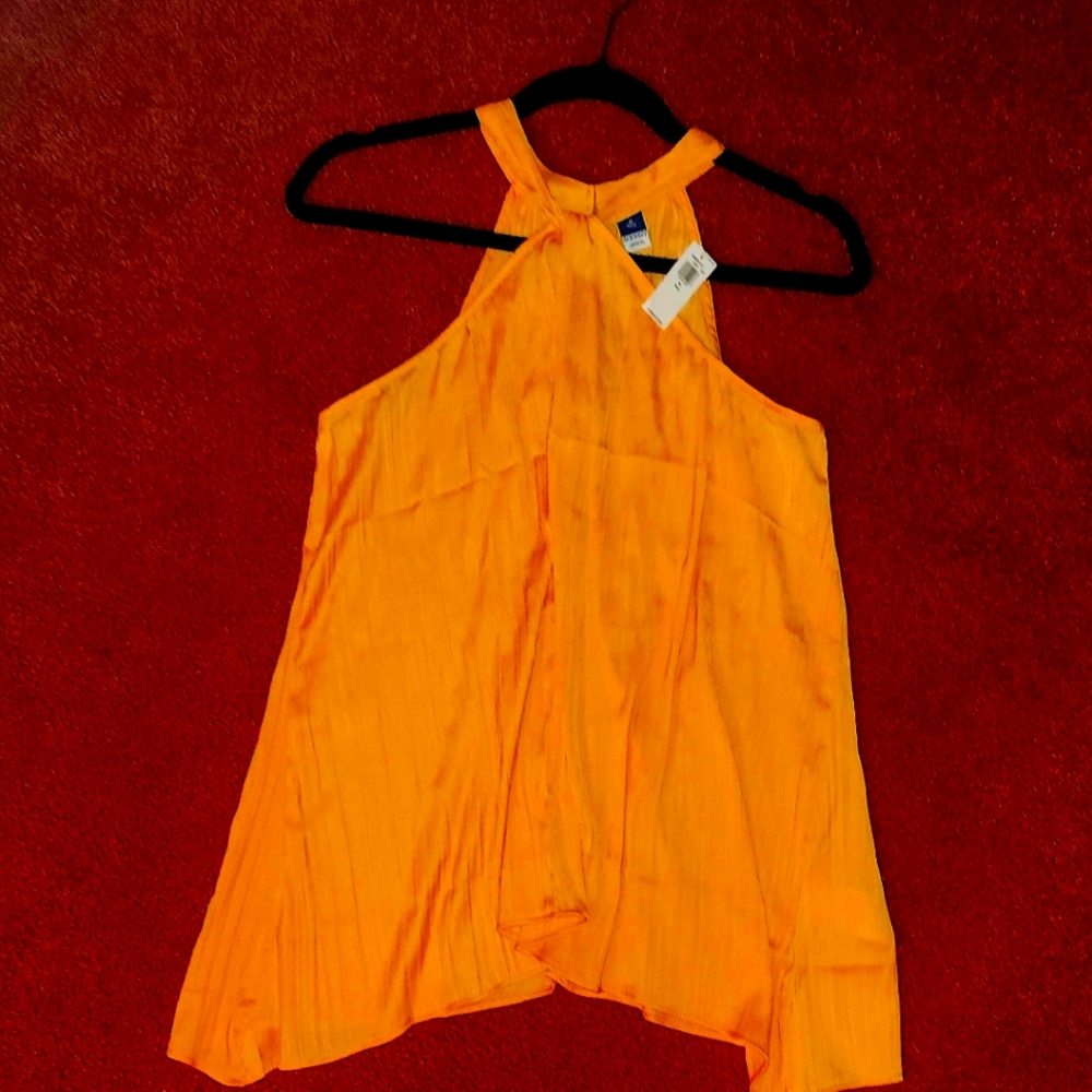 Old Navy light, airy, chic, autumn-orange halter top